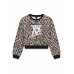 GUESS φούτερ μπλούζα midi oversized παιδική J6YQ04K3897-PMMX λεοπάρ